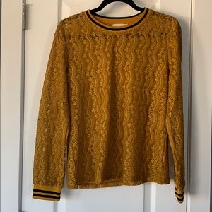Mustard lace Sweater